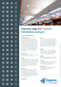 Gyptone edge D1™ system Installation manual