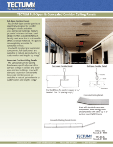 Concealed Corridor Ceiling Panels - Product Data