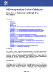 Mechanical handling and crane operations