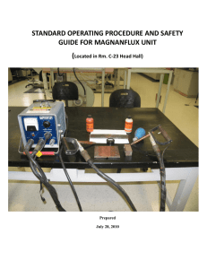 standard operating procedure and safety