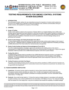 Testing Req for Smoke Control Systems