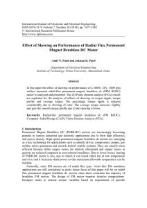 Effect of Skewing on Performance of Radial Flux Permanent Magnet
