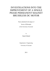 investigations into the improvement of a single phase permanent