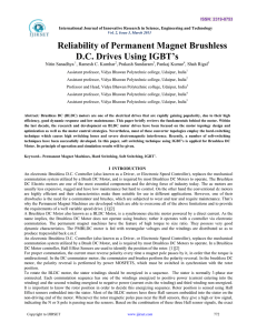 Reliability of Permanent Magnet Brushless DC Drives