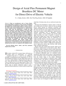 Design of Axial Flux Permanent Magnet Brushless DC - E-Hike