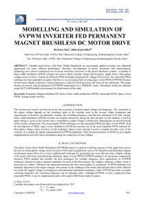 Modelling and Simulation of SVPWM Inverter Fed Permanent Magnet