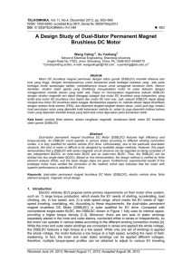 A Design Study of Dual-Stator Permanent Magnet Brushless DC Motor