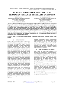 pi and sliding mode control for permanent magnet brushless dc