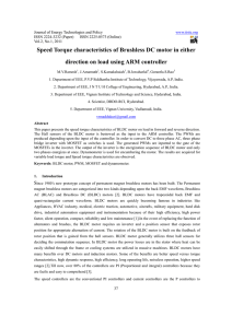 Speed Torque characteristics of Brushless DC motor in either