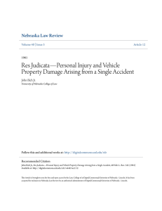 Res Judicata—Personal Injury and Vehicle Property Damage