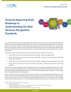 Roadmap to Understanding the New Revenue Recognition