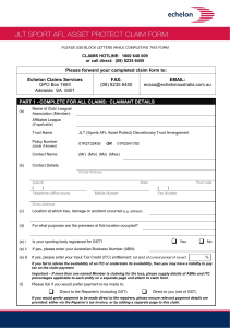 Asset Protect claim form