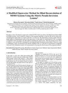 A Modified Eigenvector Method for Blind Deconvolution of MIMO