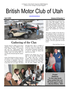 April - British Motor Club of Utah