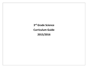 3rd Grade Science Curriculum Guide 2015/2016