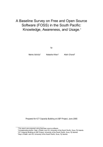 A Baseline Survey on Free and Open Source Software (FOSS) in the