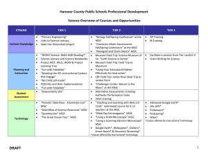 Hanover County Public Schools Professional Development Science