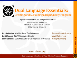 Dual Language Essentials Presentation