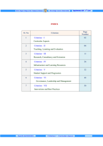 Sl. No Criterion Page Number 1 Criterion – I Curricular Aspects 02 2