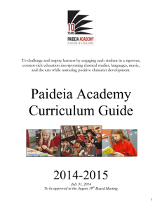 Paideia Academy Curriculum Guide