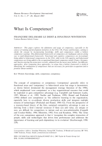 What Is Competence?