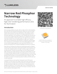 Narrow Red Phosphor Technology