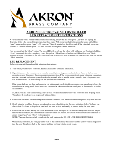 AKRON ELECTRIC VALVE CONTROLLER LED REPLACEMENT
