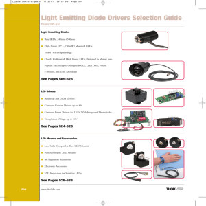 Light Emitting Diode Drivers Selection Guide