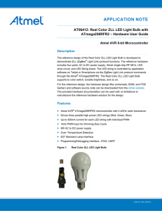 Real Color ZLL LED Light Bulb with ATmega256RFR2