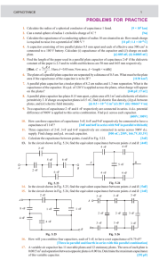 Unsolved Numerical Problems for Practice from CAPACITANCE