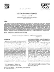 Unruh 2000 Understanding carbon lock-in