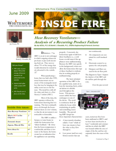 Inside Fire - Jun 2009 - Whitemore Fire Consultants