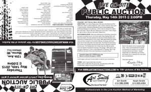 View Auction Flyer - Art Smith Auctioneers