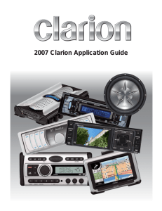 2007 Clarion Application Guide