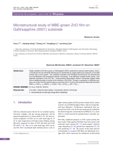 Microstructural study of MBE-grown ZnO film on GaN