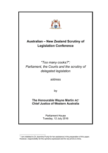 Australian – New Zealand Scrutiny of Legislation Conference "Too