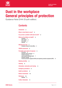 HSE dust in the workplace - general principles of