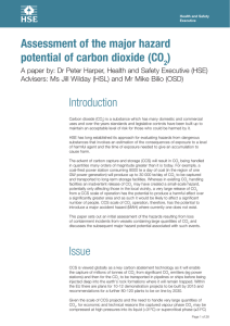 Assessment of the major hazard potential of carbon dioxide
