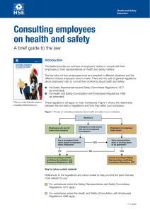 INDG232 - Consulting employees on health and safety: A guide to