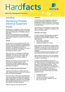 Maintaining Portable Electrical Equipment