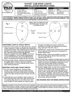 hi-five cab roof lights installation instructions