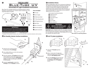 Germicidal UV Light Installation Instructions - Fresh