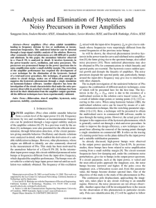 Analysis and Elimination of Hysteresis and Noisy Precursors in