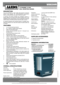 WMXHR Dimmer Technical Specification Sheet