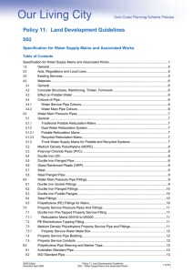 Specification for Water Supply Mains and