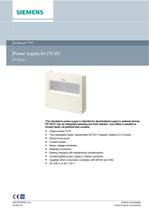 FP120-Z1 power supply kit (70 W) – Data sheet A6V10416448