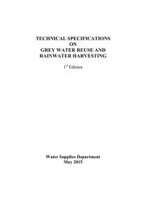 Technical Specifications On Grey Water Reuse And Rainwater