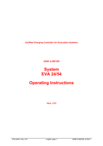 System EVA 24/54 Operating Instructions