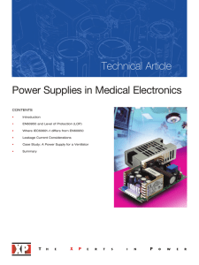 Technical Article Power Supplies in Medical Electronics