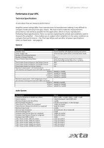 APA Detailed Specifications